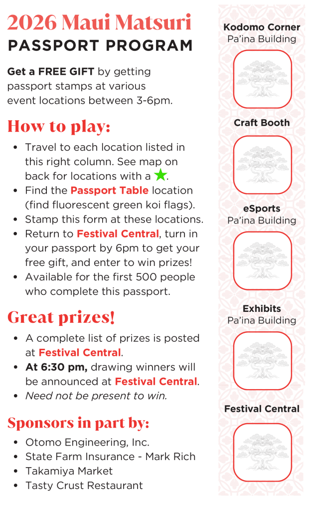 2026 Maui Matsuri Passport Program